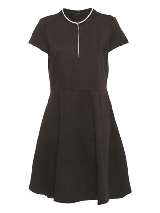 Emporio Armani zip-fastening mini dress - women - Fabric - M - Black