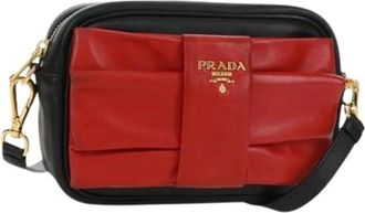Prada Pre-owned Cross Body Bags, female, Red, Size: ONE SIZE Pre-owned Vintage Shoulder Bag