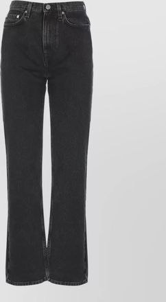 Loulou Studio high waist straight leg cotton jeans