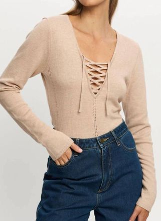 Kivari Malia Knit Top In Cream