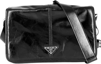 Prada Vintage, unisex, Zwart, ONE Size, Leer, Pre-owned Vintage Schoudertas