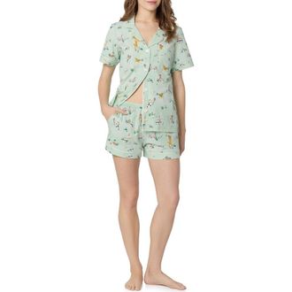 Bedhead Pajamas Print Stretch Organic Cotton Short Pajamas in Lawn Games at Nordstrom, Size X-Small
