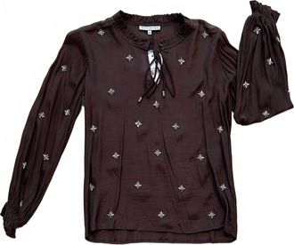 Karina Grimaldi Womens Melissa Shirt In Brown