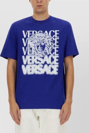 Versace logo crew neck graphic print short sleeves