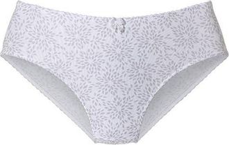 Lascana Womens Floral Bikini Brief in White & Taupe at Nordstrom, Size 16