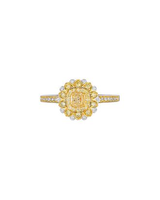 Le Vian Yellow Diamonds Platinum & 14K 0.53 Ct. Tw. Diamond Cocktail Ring