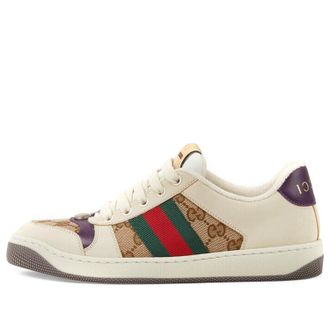 Gucci (WMNS) Gucci Screener GG Logo Sneakers Beige Brown 677423-HVKI0-9765