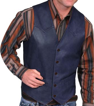 Generic V-Neck Waistcoats, Leather Waistcoat Mens: Mens Vintage Leather Vest Sleeveless Fit Business Semi-Formal Waistcoat Casual V-Neck Single Breasted Slim 