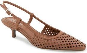 Kenneth Cole Reaction Maggie Perforated Slingback Pump in Camel at Nordstrom Rack, Size 8.5