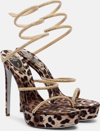 Rene Caovilla Sandali con plateau Cleo in satin