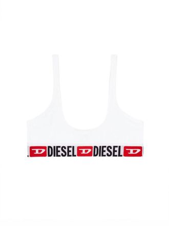 Diesel Cotton-Blend Bralette - White