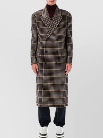 Saint Laurent tailored wool check coat