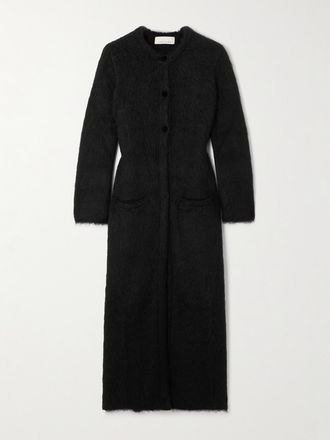 Liberowe Cardigan In Misto Alpaca Spazzolato Bianca - Nero