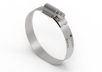 OEM Morsetto Rinforzato 30-45 A Vite Senza Fine (morsetto W2 - Acciaio Inox) Larghezza 12 Mm Teger (venduto In Confezioni Da 50)