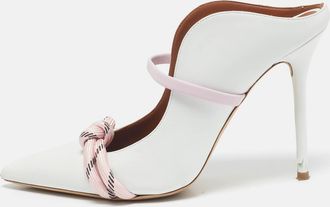 Malone Souliers White/pink Leather Maureen Mules