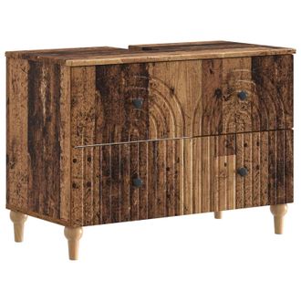 vidaXL Mueble De Lavabo Para Ba&ntilde;o Alkmaar Madera Envejecida Vidaxl
