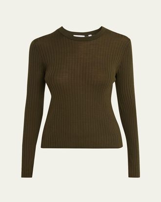 A.L.C. Kyle Ribbed Wool Crewneck Sweater