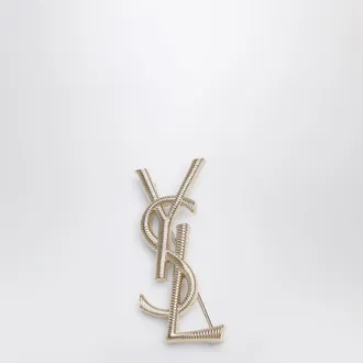 Saint Laurent Cassandre metal brooch
