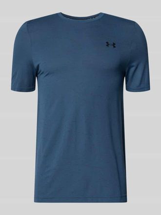 Under Armour Slim Fit T-Shirt mit Logo-Print Modell Vanish in Blau, Gr&ouml;&szlig;e XXXL