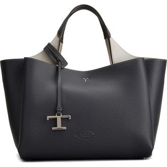 Tod's Mini Leather Tote in Galassia Sc/Gabbiano at Nordstrom