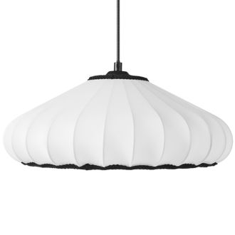 Beliani L&aacute;mpara Colgante De Dise&ntilde;o Moderno L&aacute;mpara De Techo Pantalla De Nylon Sint&eacute;tico Blanco Zulia