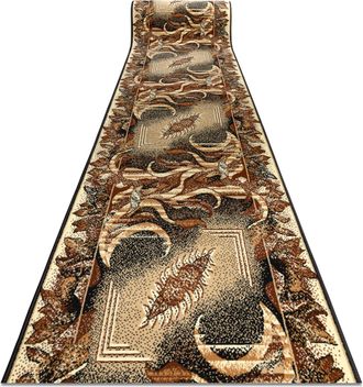 RugsX Rugsx - Alfombra De Pasillo Bcf Hoja De Agave Beige 100 Cm Beige 100x1300 Cm