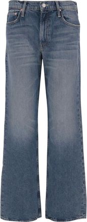 Mother Blue Flared High Rise Jeans