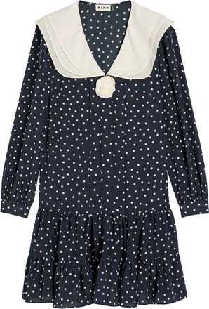 Rixo Rixo Valetta Polka dot Silk-chiffon Mini Dress - Navy - 16 (UK 16 / XL)