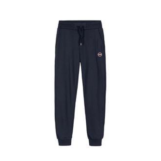 Colmar Broeken, Heren, Blauw, L, Katoen, Blauwe joggingbroek met ribdetails