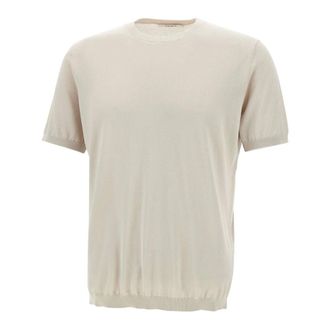 KANGRA T-Shirts, male, Beige, Size: XL Fine-Knit T-Shirt