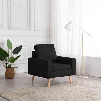 vidaXL Sill&oacute;n De Tela Negro Vidaxl