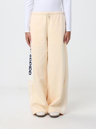 adidas Pantaloni jogging wide leg in misto cotone con coulisse
