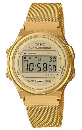 Casio Collection Vintage Womens Gold Watch A171WEMG-9AEF Stainless Steel - One Size