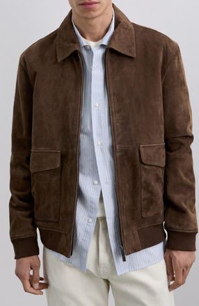 Scalpers Zekesuede Jacket in Darkbrown at Nordstrom, Size X-Large Eu