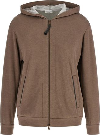 Brunello Cucinelli Brown Monile Hoodie