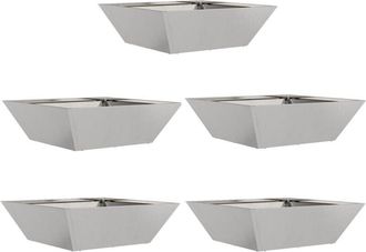 vidaXL Garden Bowl Planter 5 pcs Silver 50 x 50 x 15 cm Vidaxl