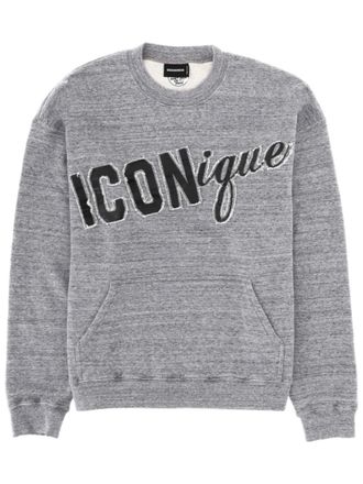 Dsquared2 Grey Graphic Crew Neck Sweatshirt