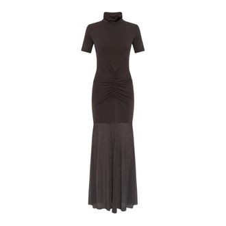 Gestuz Gzmarti Jurk - Dames - Maxi kleedjes - Bruin - S - Leer - Kleedjes