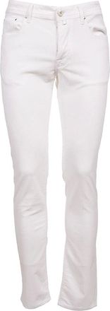 Jacob Cohen Slim-fit Trousers, male, White, Size: W35 Slim Fit Bard Jeans