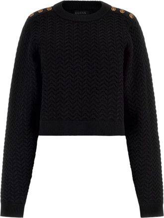 Guess Truien & Vesten, Dames, Zwart, M, Polyester, Reona Sweater