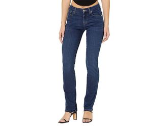 7 For All Mankind B(air) Kimmie Straight in Rinsed Indigo Womens Jeans Rinsed Indigo : 23, Polyester/Denim/Cotton