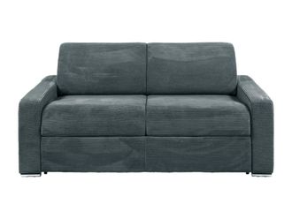 VENTE-UNIQUE.COM Sof&aacute; cama terciopelo 3 plazas gris antracita, gris 194x223cm