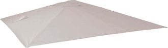 Hhg Nunca Usado] Funda De Recambio Para Parasol Sem&aacute;foro De Lujo Hhg 113, Funda De Parasol, 3,5x3,5m (&oslash;4,95m) Poli&eacute;ster 4kg, Crema-gris