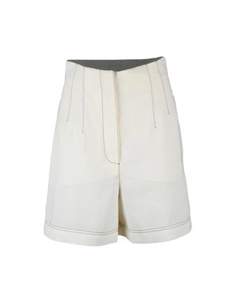 Philosophy di Lorenzo Serafini White Polyester Cotton High-Waisted Shorts