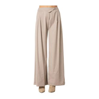 D.exterior Pantaloni con Fibbia e Pinces - - Trousers - Donna - Marrone - M