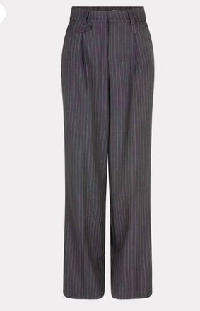 Esqualo Pinstripe Trousers In Dark Grey
