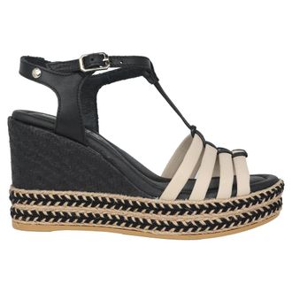 Pikolinos Ronda Wedge Sandal - Dames - Sleehakken - Zwart - 35 EU - Leer - Schoenen