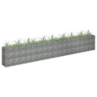 Berkfield Home Gabion Raised Bed Galvanised Steel 360x30x60 cm in Silver | Size: 360 x 30 x 60 cm