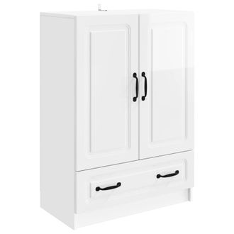vidaXL Aparador Brillante 66 X 34,5 X 92 Cm Madera De Ingenier&iacute;a Vidaxl