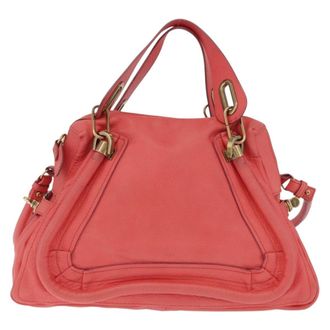 Chlo&eacute; Paraty Top Handle Leather Pink Leather Handbag (Pre-Owned)